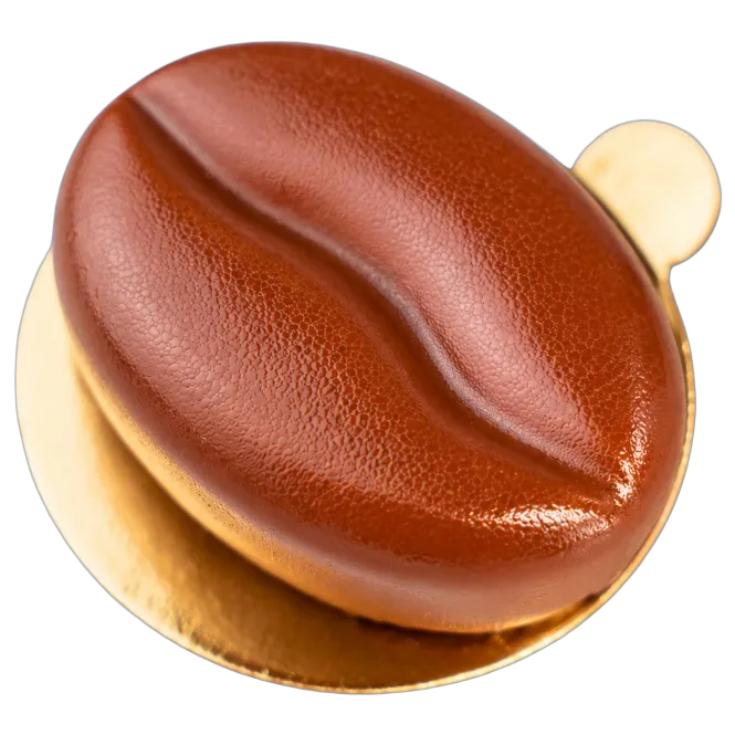 Coffee-bean-shaped tiramisu mousse cake